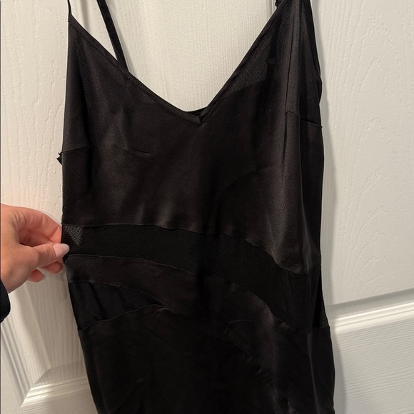 French Connection Black Satin Dress - Picture 3 of 9